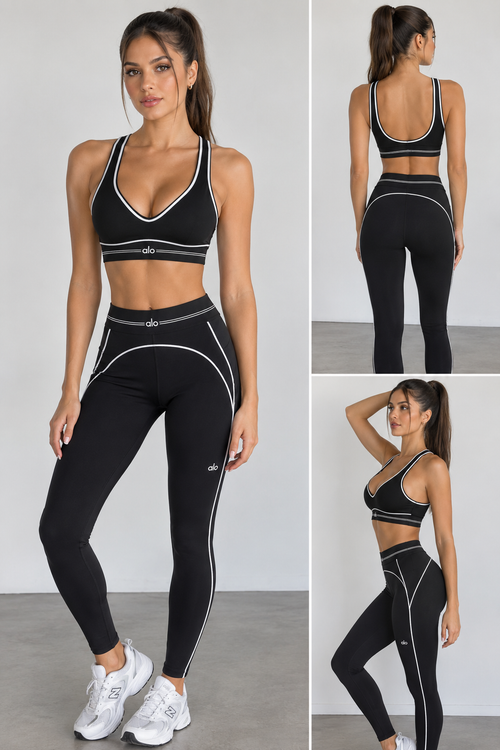 Alo Yoga Airbrush Heart Throb Set.
